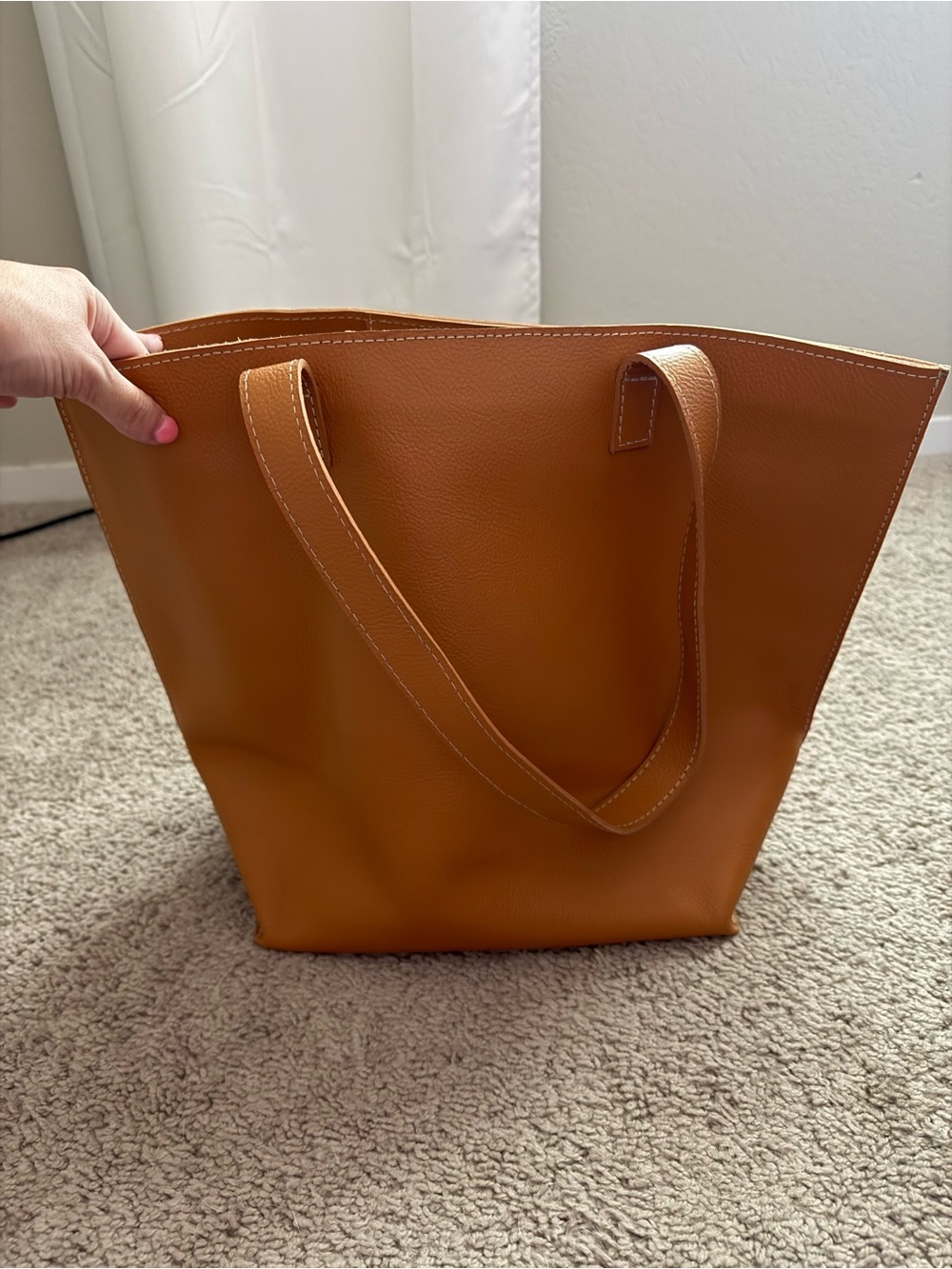 Everyday Tote in Cognac Brown